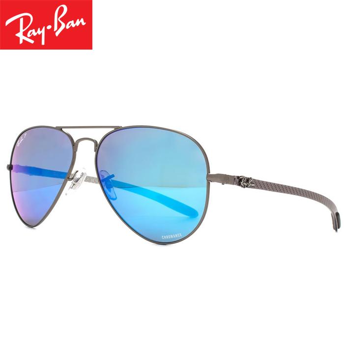 Rayban RB8317CH 029/A1 58-14 Chromance Kacamata Pria Wanita Eye Wear Men Women Sunglasses Gunmetal Frame Polarised Blue Lens