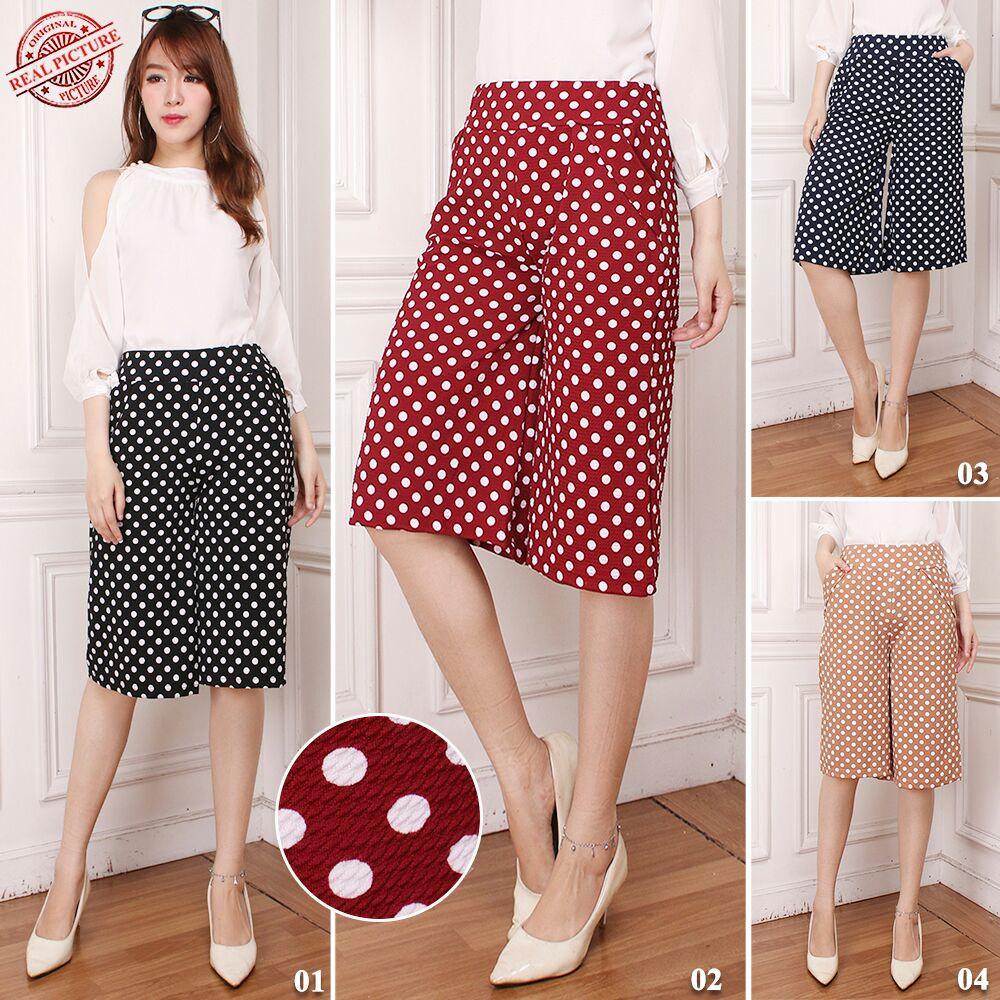 Cj Collection Celana kulot pendek wanita jumbo short pant Feni - 02