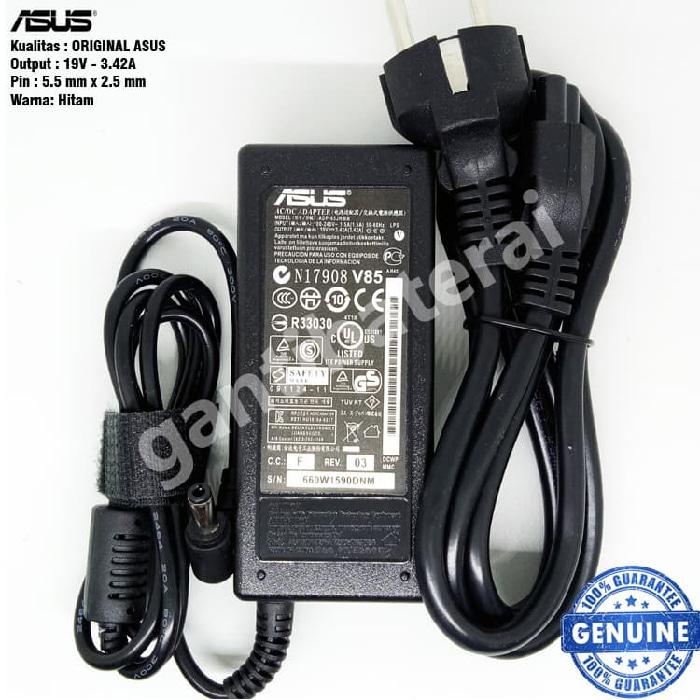 Terbaru!! Adaptor Charger Laptop Asus 5.5X2.5 19V 3.42A Original - ready stock