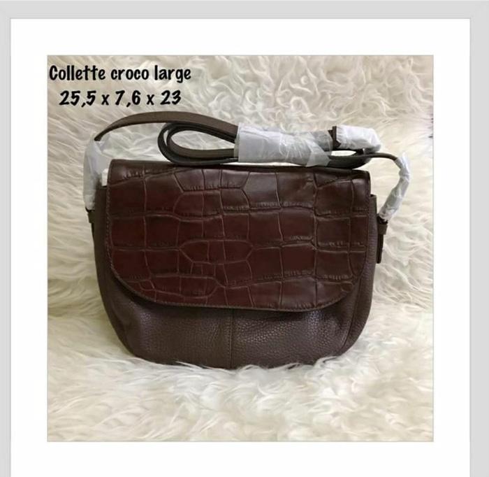 HOT SPESIAL!!! Jual Tas Fossil Collette Croco Brown Large NWT - xdlopx
