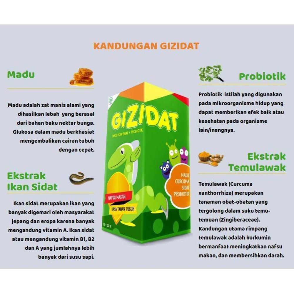 GIZIDAT 130 ml Madu Ikan SIdat