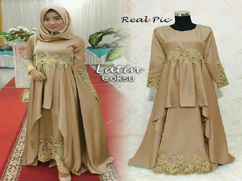 118007 BAJU MUSLIMAH PESTA LATIN COKSU