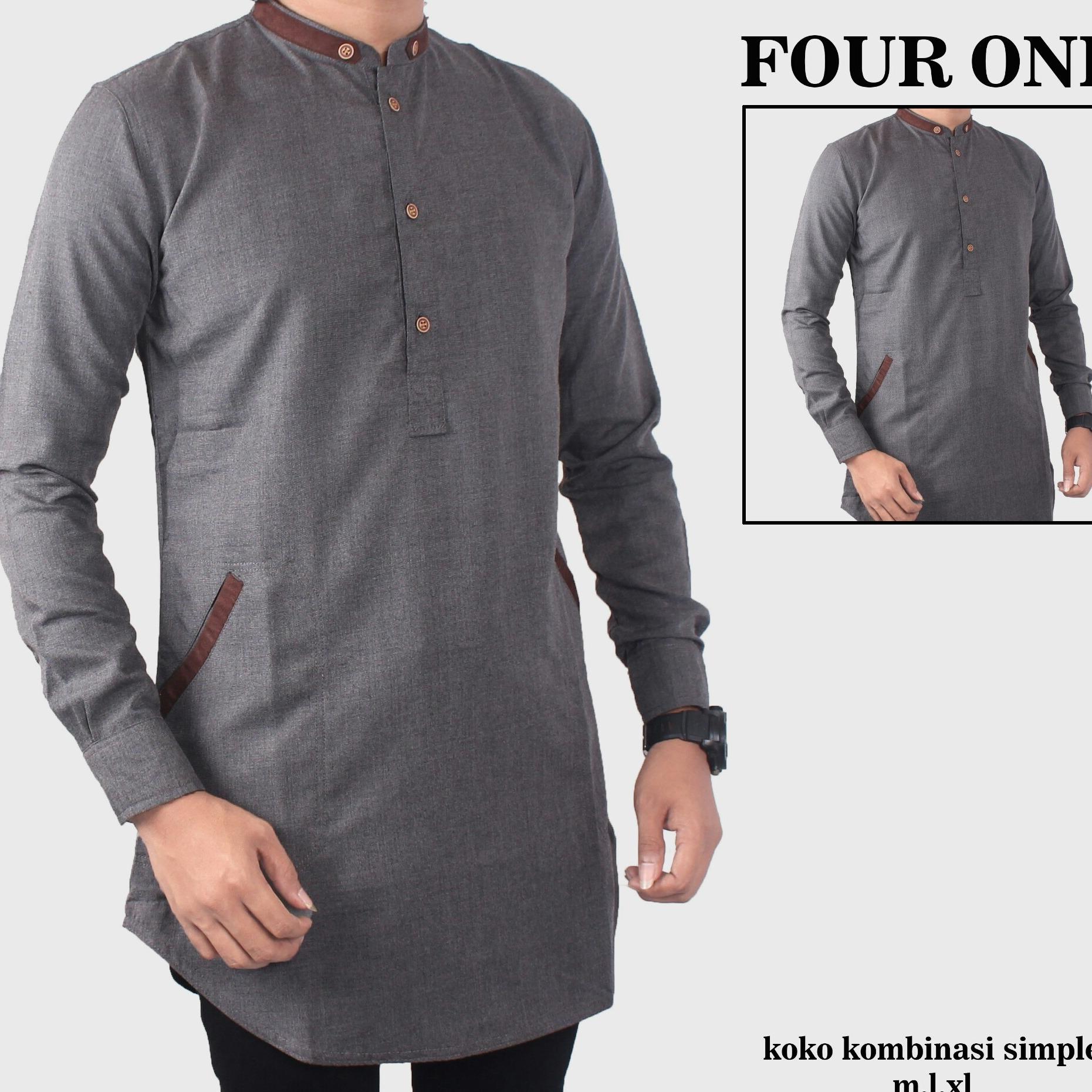 baju koko pakistan pria kemeja gamis kurta four one