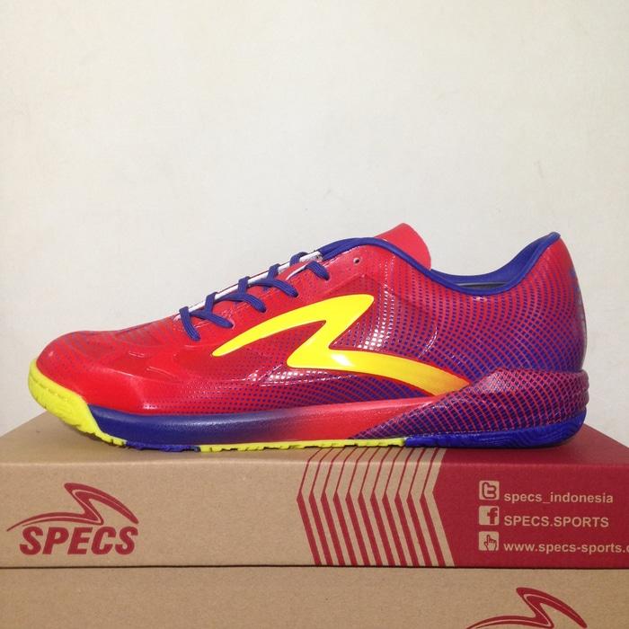 Sepatu Futsal Specs Swervo Thunder Bolt IN Red Naval Blue 400540 Ori