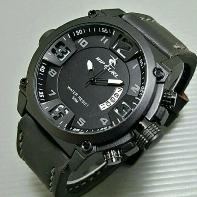 Jam Tangan Ripcurl Dhc+ Inferno - Limited Edition Elegant Series-Pria Wanita Formal Kasual Terbaru-Women or Men Luxury Watch-Leather Strap-Kulit Kanvas Army Kekinian Sporty Fashionable Bonus Zippo Premium Beam Korek Free Trend 2018