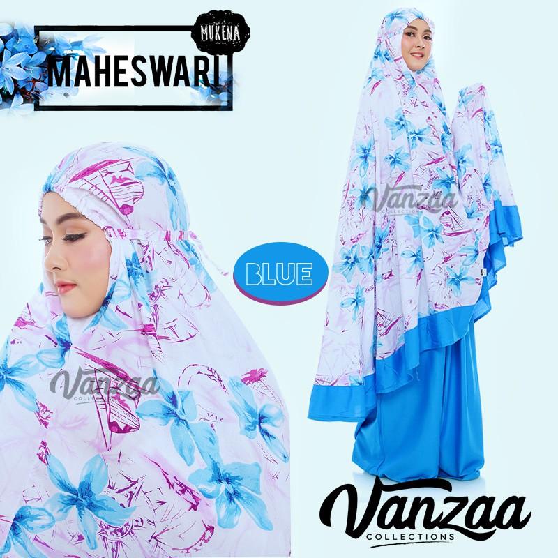 Mukena | mukenah Maheswari Combi Motif Bali BLUE ()