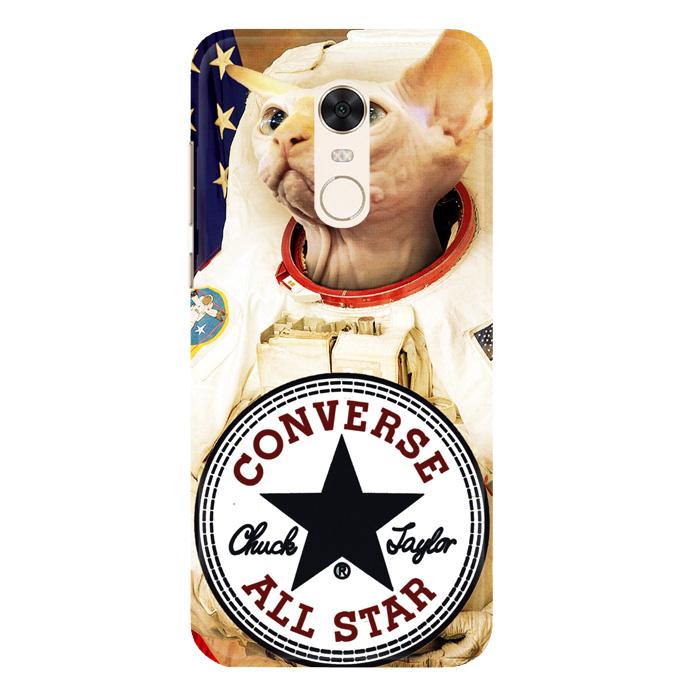 Casing Hardcase Xiaomi Redmi 5 Plus Motif Astronaut Cat Converse W3097