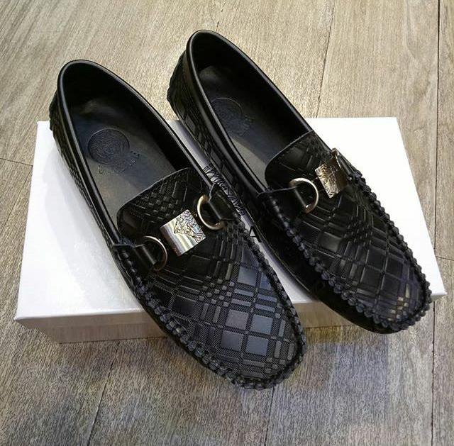 HOT SPESIAL!!! Sepatu Versace/Sepatu Loafers Pria/Sepatu Kantor/Sepatu Kulit Pria
