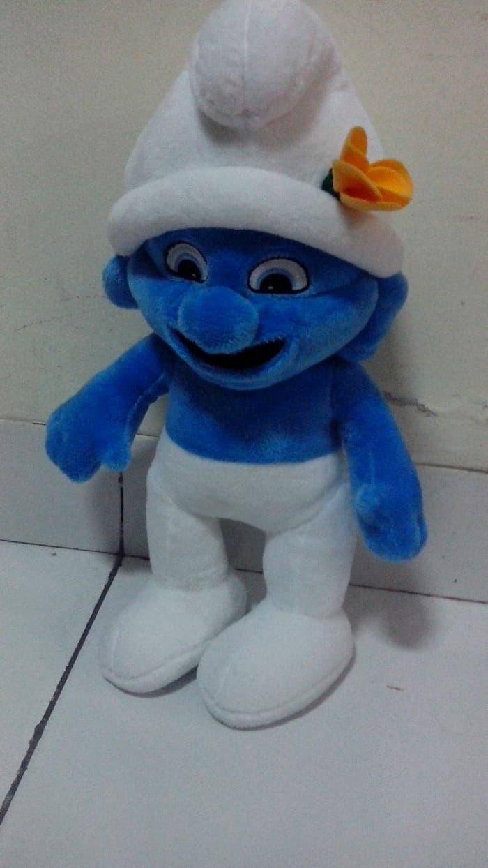 Hemat 15%!! Boneka Smurf Pesolek Smurf Vanity The Smurfs Biru Langka Unik Jarang - ready stock