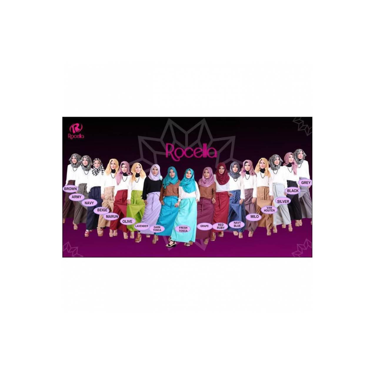 KOLEKSI TERBARU ROCELLA - ROK CELANA KATUN SRETCH (SIZE4L-5L / JUMBO)