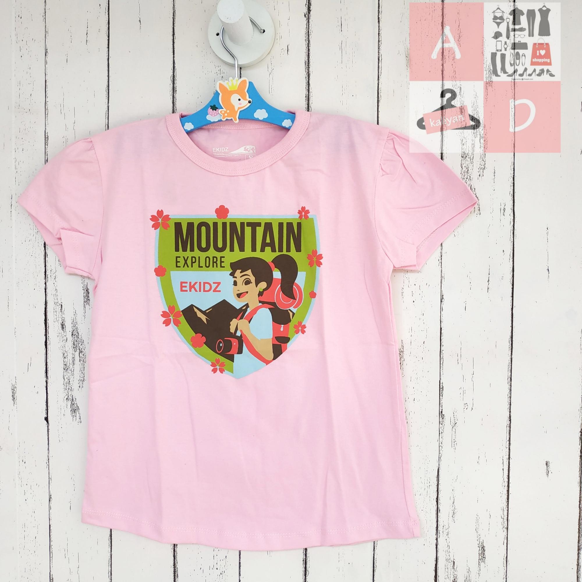 Kaos Anak Perempuan EKIDZ seri Pendaki Baju Branded Anak Kecil Terbaru Lucu
