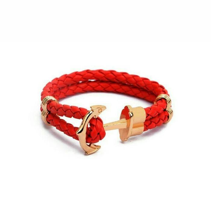 Gelang cowo jangkar kulit buy 1 get 1. beli 1 gratis 1