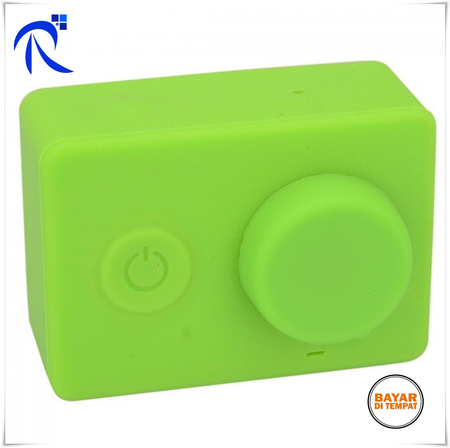 Rimas Silicon Case & Lens Cap untuk Xiaomi Yi - Black / Hitam - Hijau / Green - Casing Cover Silikon Pelindung Camera Kamera Action Berkualitas FREE ONGKIR
