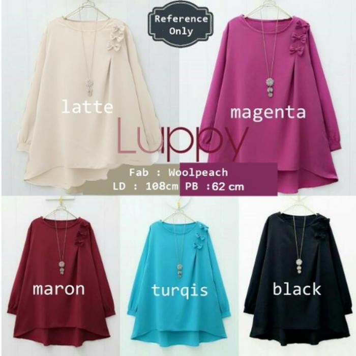 Baju Atasan Luppy Blouse Tunik Baju Muslim Blus Muslim / baju / baju wanita / baju atasan wanita / baju motif / baju murah / baju keren / baju lucu / baju berkualitas