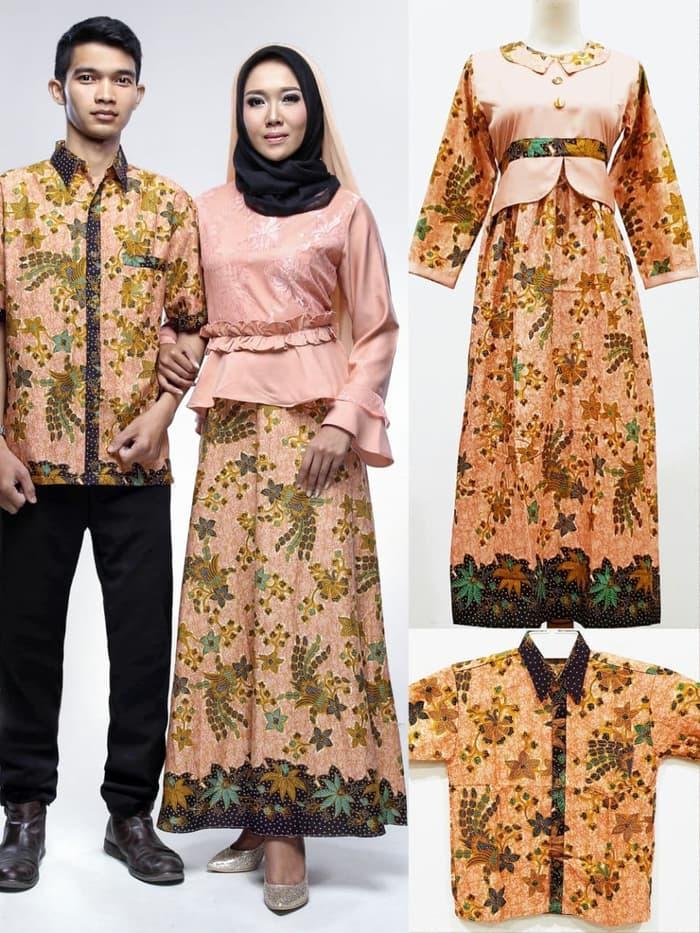 Sarimbit Keluarga Gamis Syari Muslimah Long Dress Batik 2284 XL