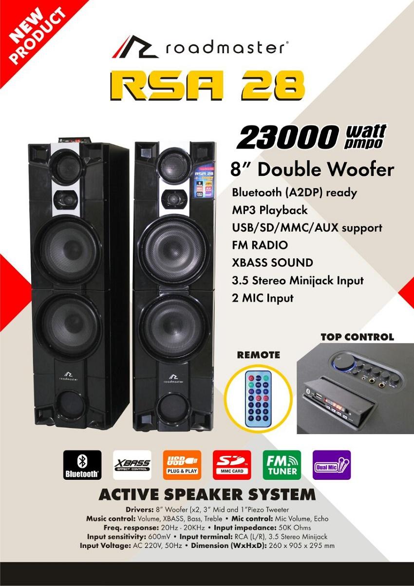 Roadmaster Speaker Aktif Floor Standing Bluetooth RSA-28 Subsidi