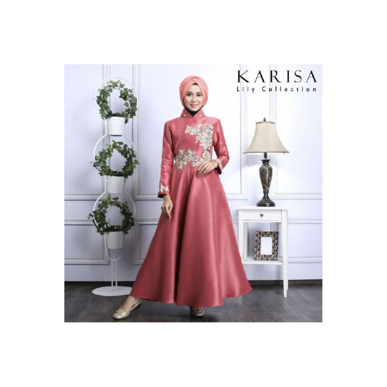 Gamis Bridal Aplikasi Bordir Karisa Diskon