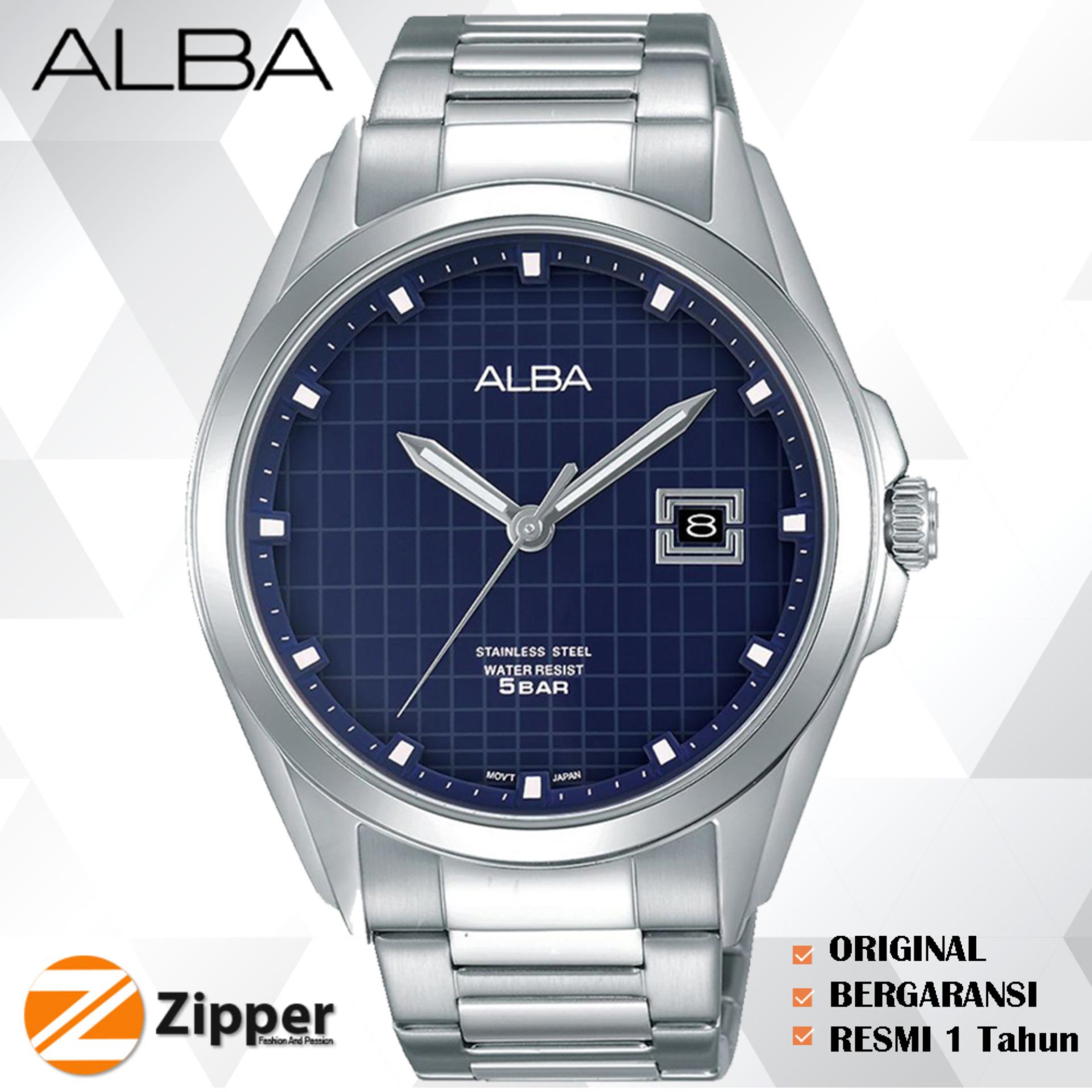 ALBA Pretige Jam Tangan Pria Tali Kulit / Stainless Steel Quartz Movement AS9C Series