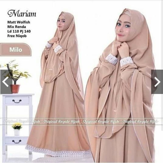 GAMIS SYARI MARIAM MILO SET KHIMAR