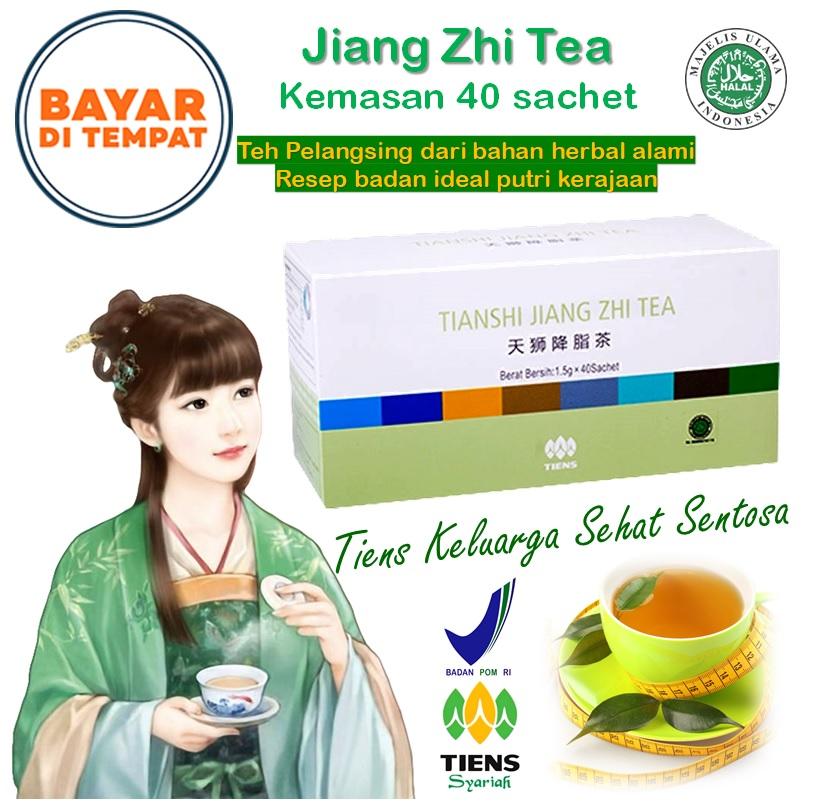 Rahasia badan langsing ideal / Teh Hijau Peluntur Lemak / Tiens Teh Pelangsing / Diet cara herbal, aman dan manjur / Penurun berat badan / penghilang lemak / Teh hijau / slimming tea / berat badan lebih ringan dan lebih berenergi - Jiang Zhi Tea 40sachet