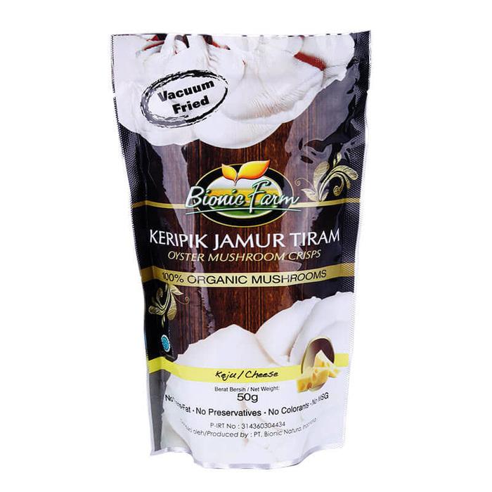 PROMO Bionic Farm Keripik Jamur Tiram - Cheese ( Keju ) 50 Gr TERLARIS