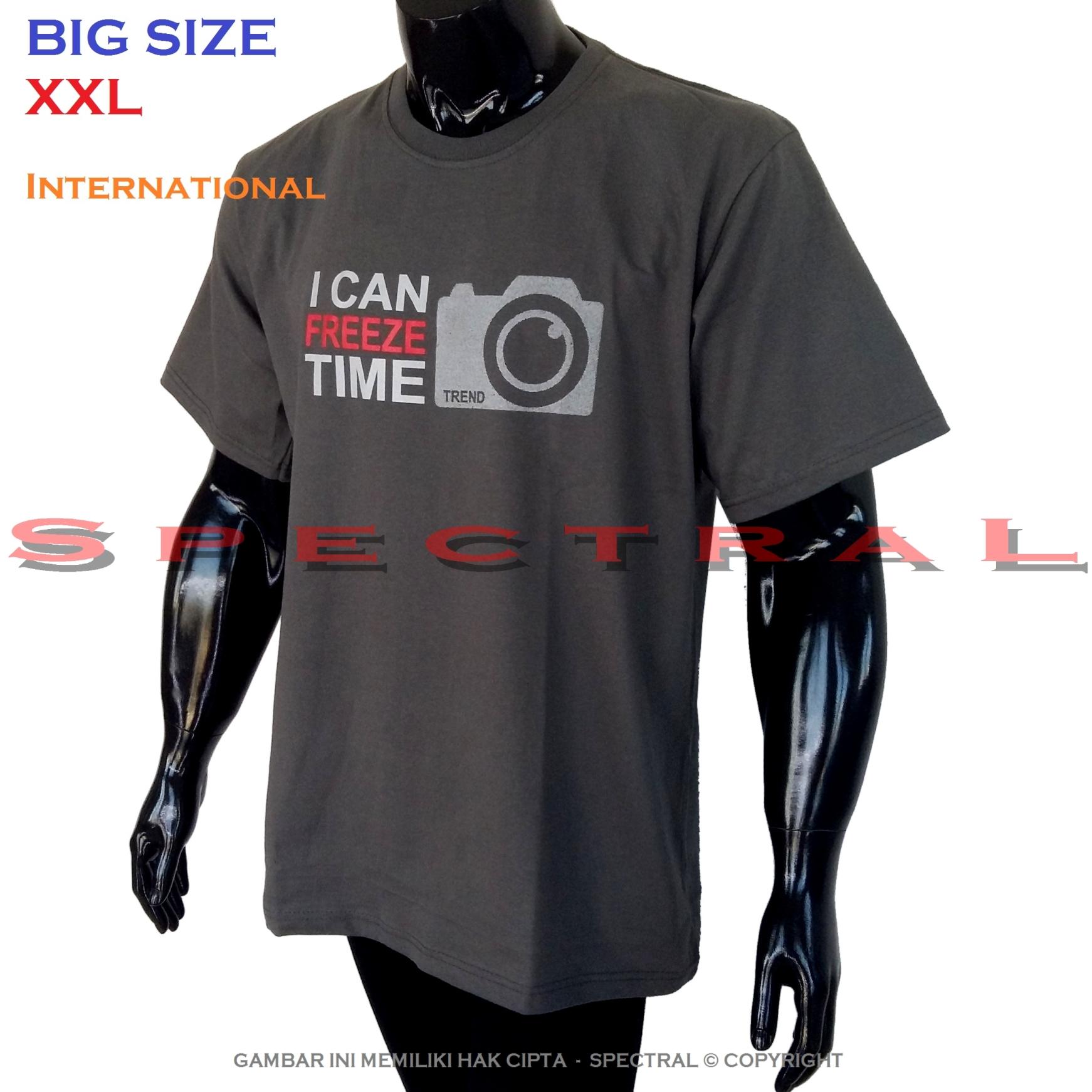 Spectral – BIG SIZE XXL INTERNATIONAL 100% Soft Cotton Combed Kaos Distro Jumbo BIGSIZE T-Shirt Fashion Ukuran Besar Polos Celana Atasan Pria Wanita Katun Bapak Orang Tua Gemuk Gendut Lengan Simple Sport Casual 2L 2XL Baju Cowo Cewe Pakaian Terbaru I CAN