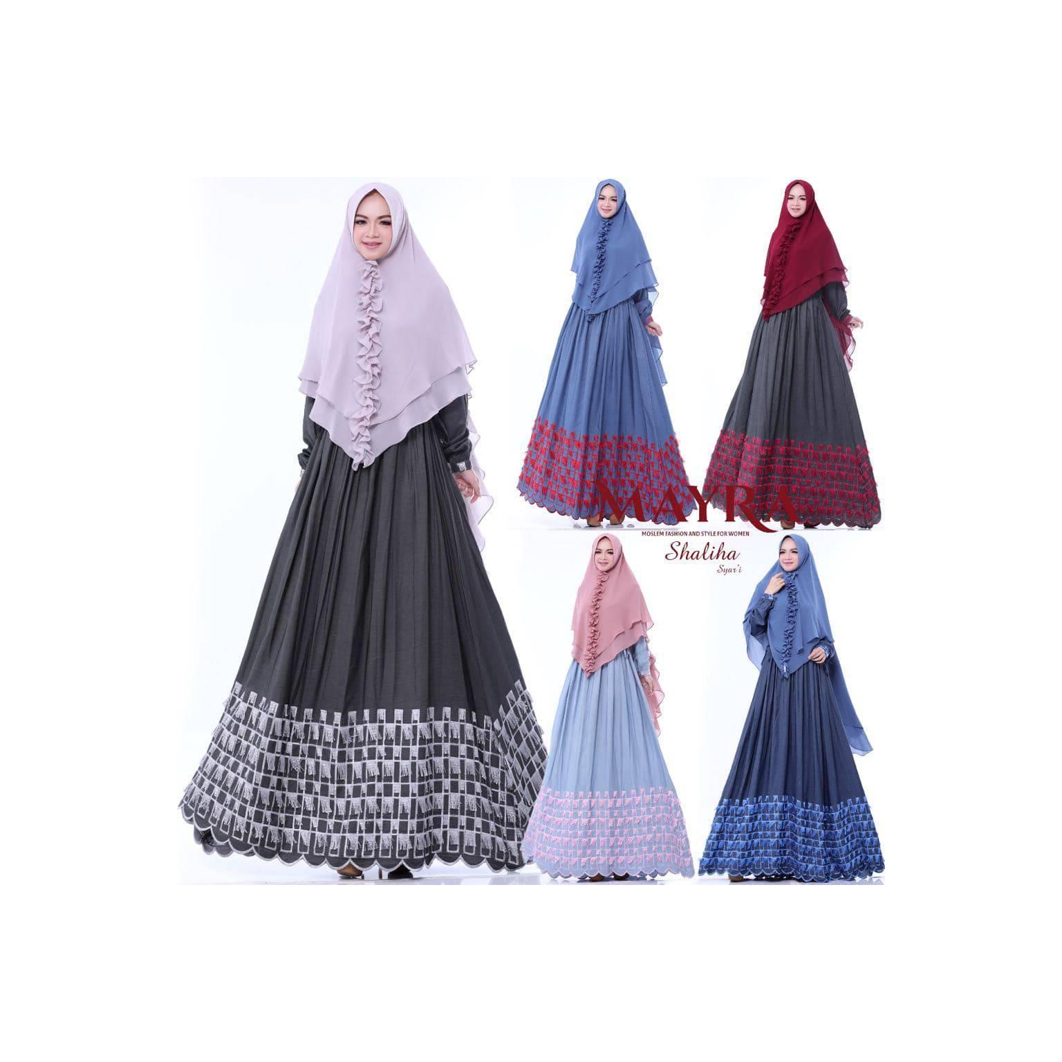 shaliha by mayra (gamis soft jeans/dress jeans denim)