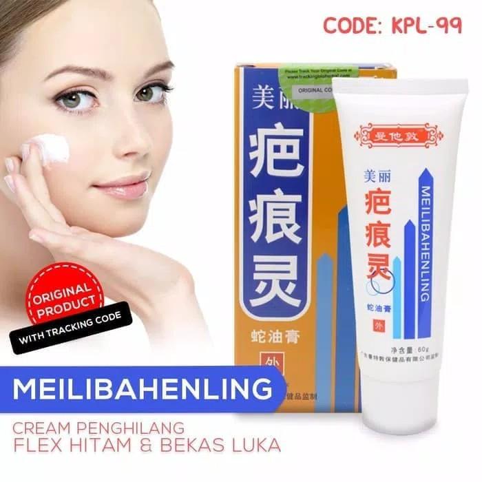 Meilibahenling Cream Penghilang Bekas Luka Seketika - Menghilangkan Bekas Luka Bakar,Luka Knalpot, Luka Cacar, Luka Knalpot, Luka Flex dll - MEILIBAHENLING ORIGINAL Lotion Minyak Ular - Lotion Penghilang Bekas Luka