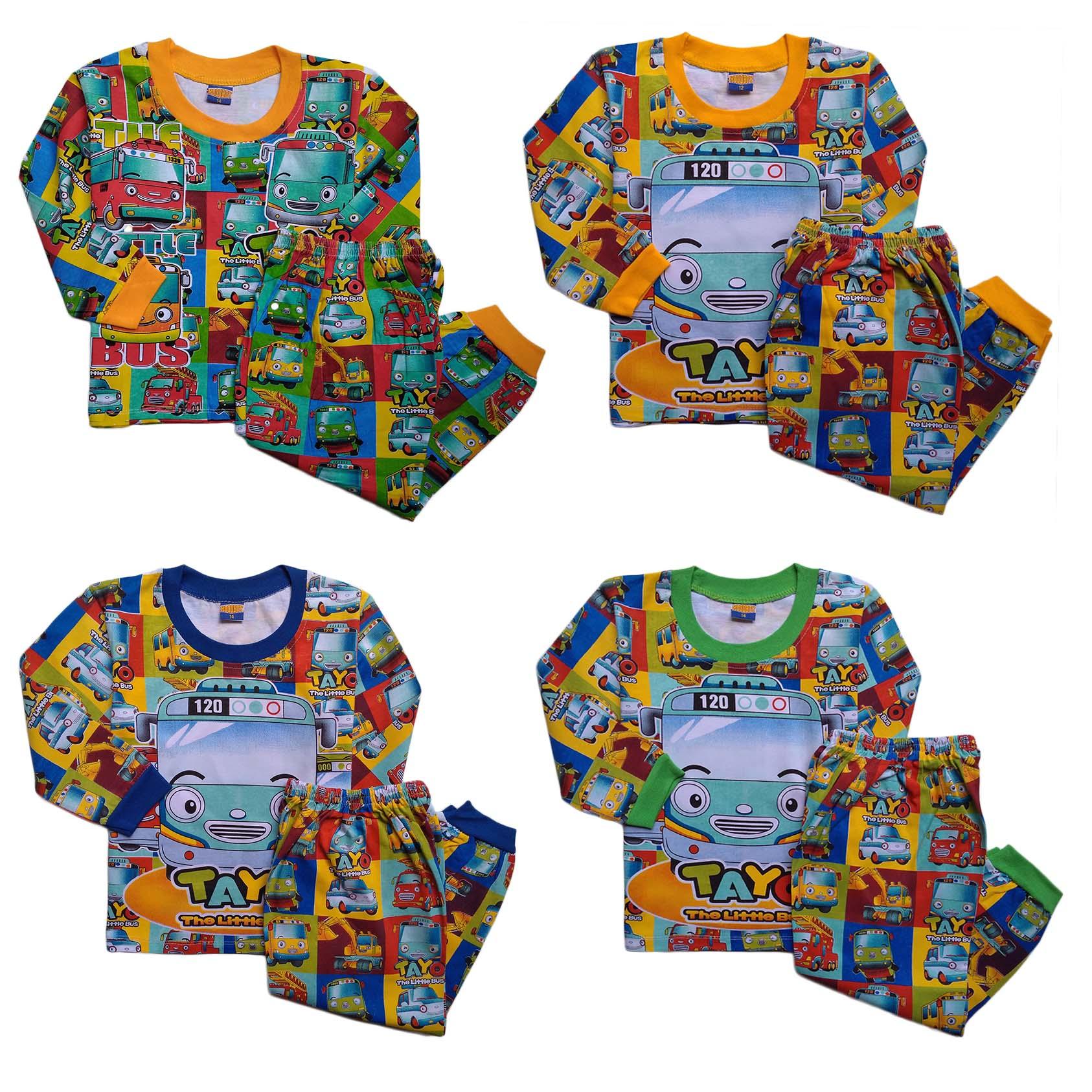 Setelan Panjang Baju Tidur Piyama Anak Laki Bus Tayo TY2HB050418