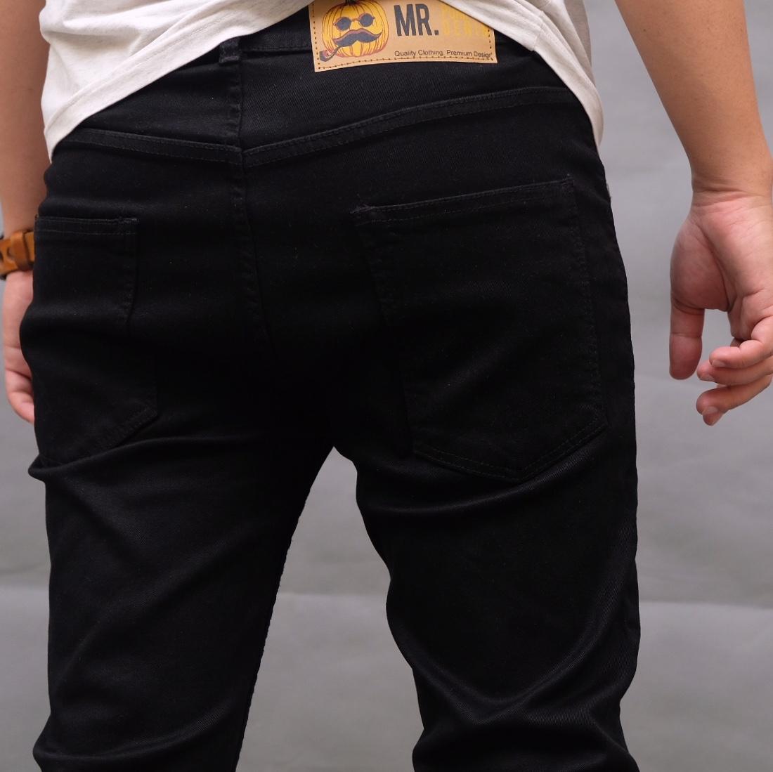 Celana jeans Pria - Celana panjang Straight Skinny Hitam-Black Sofjeans