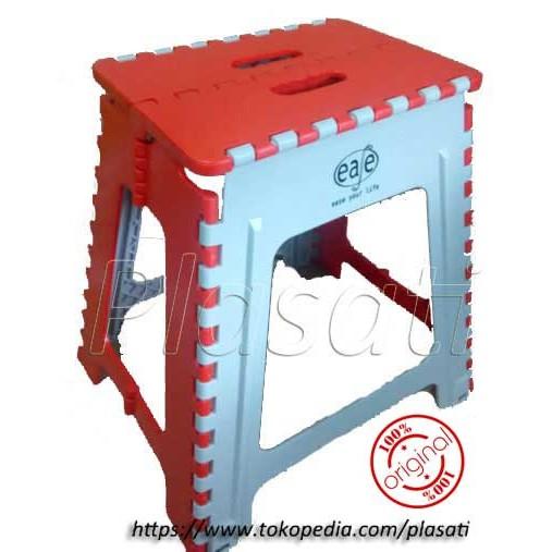 Bangku / Kursi Lipat Plastik Ease Warna Merah Abu-Abu - Rv4hgb