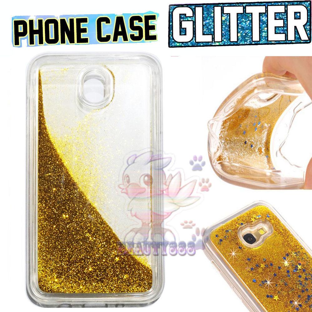 Beauty Case Samsung Galaxy J7 Pro 2017 J730 Softshell Dynamic Flowing Glitter Soft Back Case / Sillicone Samsung Galaxy J730 Blink Blink Gliter / Glitter Skin Case / Jelly case / Case Aquarium Samsung J7 Pro 2017 / Ultrathin Water Glitter - Gold / Emas