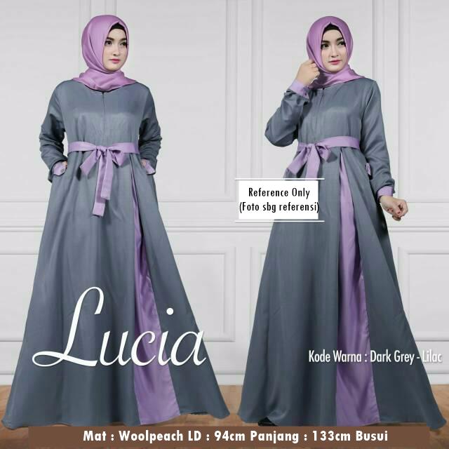 Atasan Wanita Lucia Dress / Dress / Gamis / Baju Muslimah / Baju Maxi