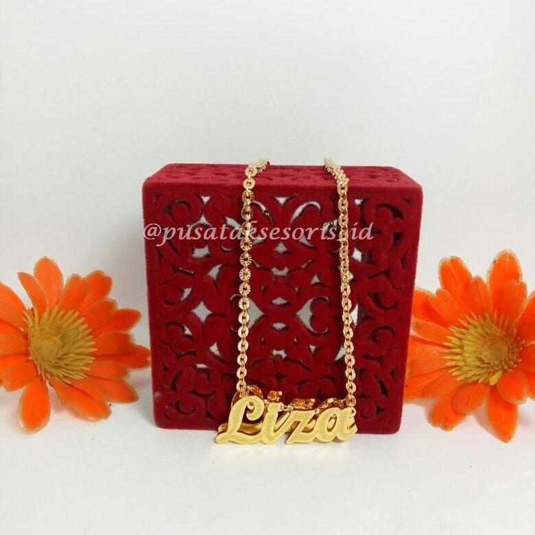 Jual Kalung Nama Gold Lapis emas 24 karat bisa cetak sesuai nama