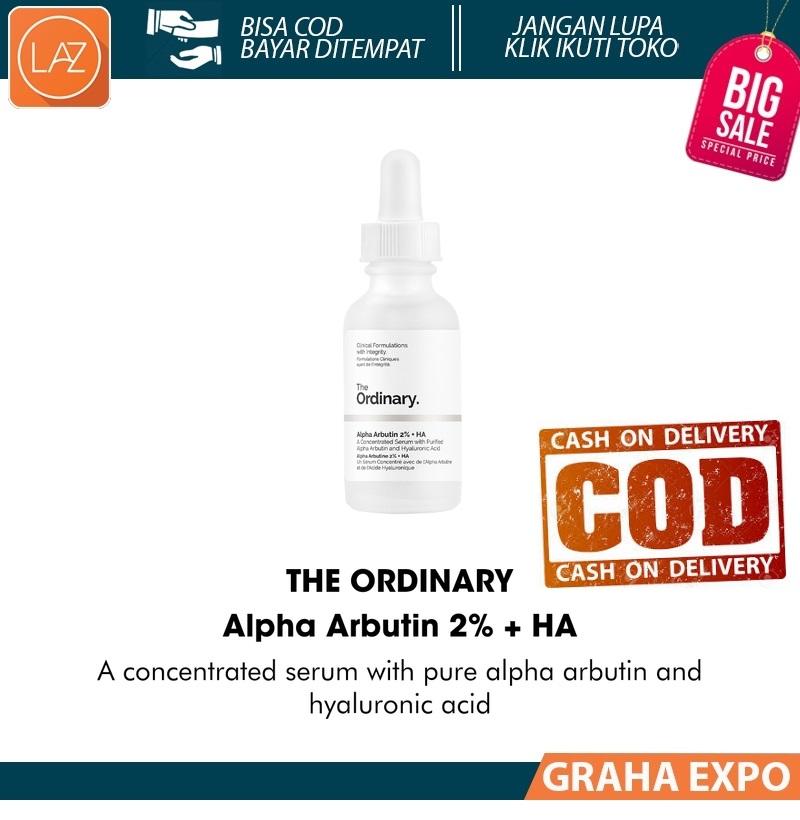 The Ordinary Alpha Arbutin 2% + HA Isi 30ml Original Essence Serum Menghilangkan Noda dan Flek di Wajah Laz COD Graha Expo