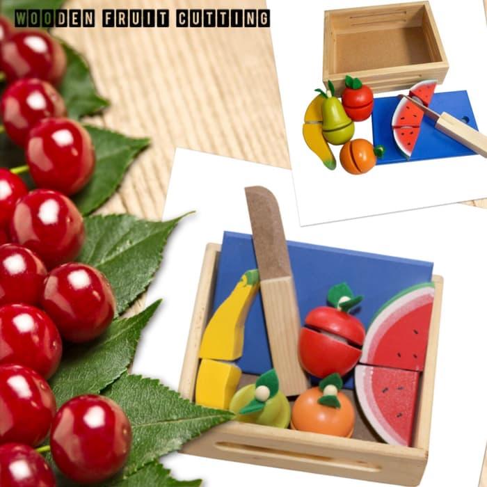 Mainan Edukatif / Edukasi - Mainan Kayu - Buah Potong / Roti Potong