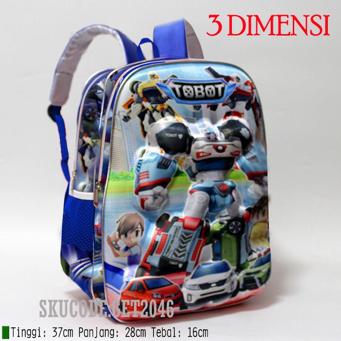 Tas anak tobot 3D Tas sekolah anak laki-laki Tobot SD