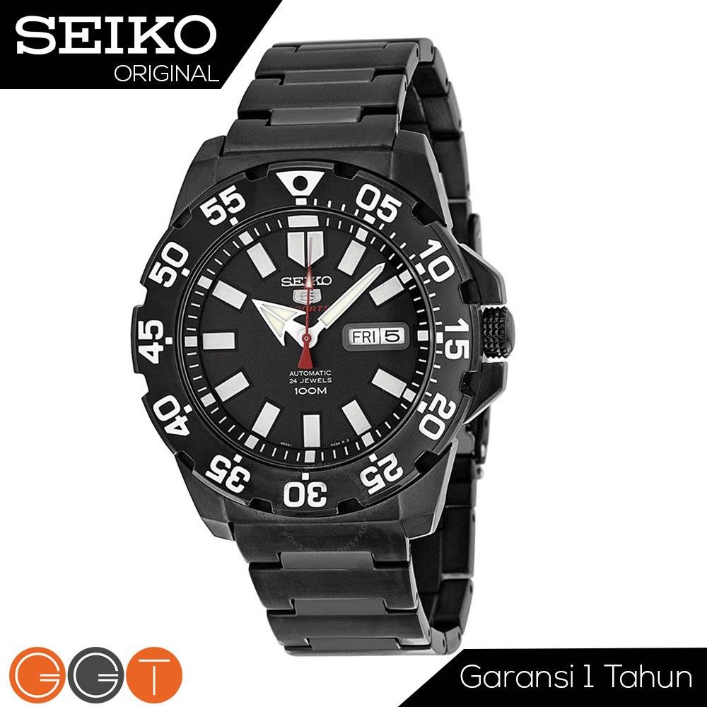 Seiko 5 Sport Automatic - Jam Tangan Pria - Strap Stainless Stell - SRP489K1 - Black Promo Otomatis