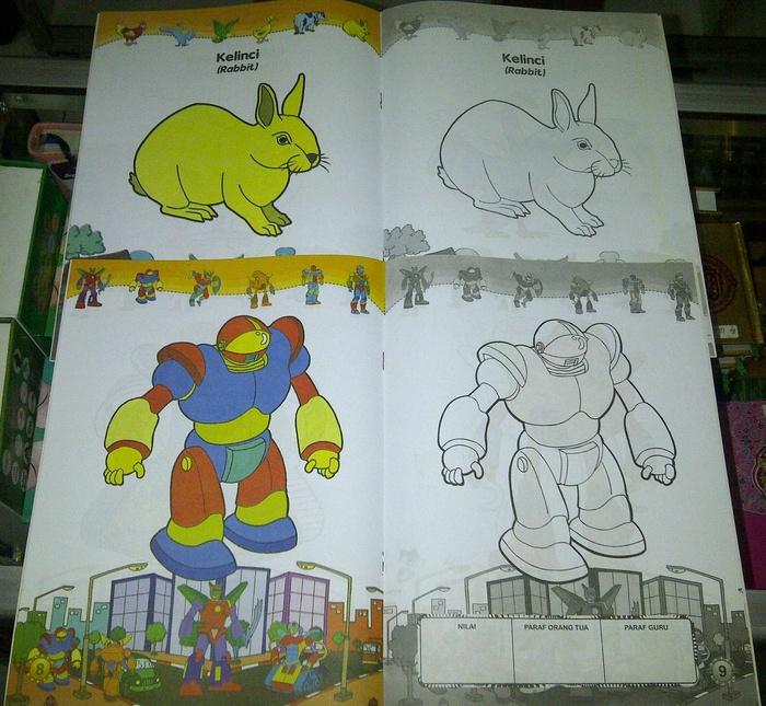 buku belajar mewarnai / Buku Anak, buku mewarnai/ Buku Anak, buku belajar Mewarnai ukuran besar - paket 4 buah