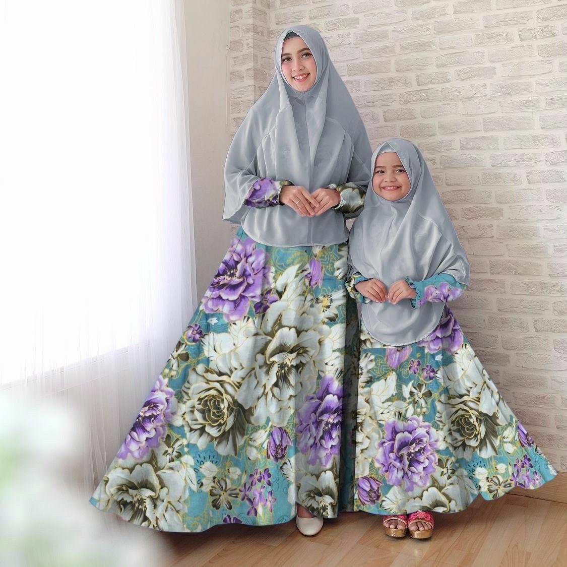 BRONZE STORE-COUPLE IBU ANAK SYARI KATUN JEPANG PASANGAN IBU DAN ANAK PLUS KHIMAR