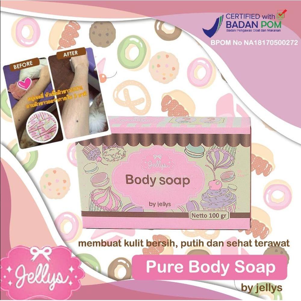 Pure Body Soap by Jellys BPOM Sabun Pemutih - 100 gram - 1pc