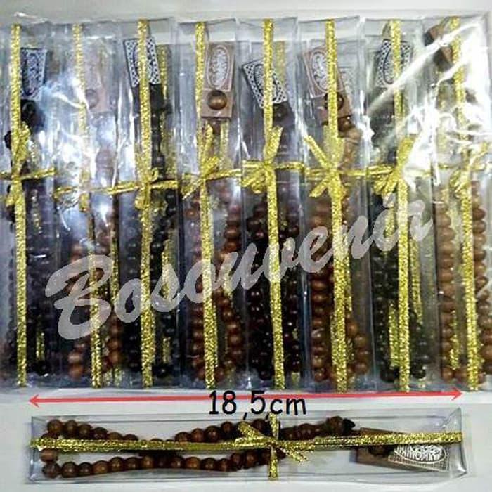 PALING LARIS Souvenir Tasbih Kayu di kemas mika / souvenir pernikahan