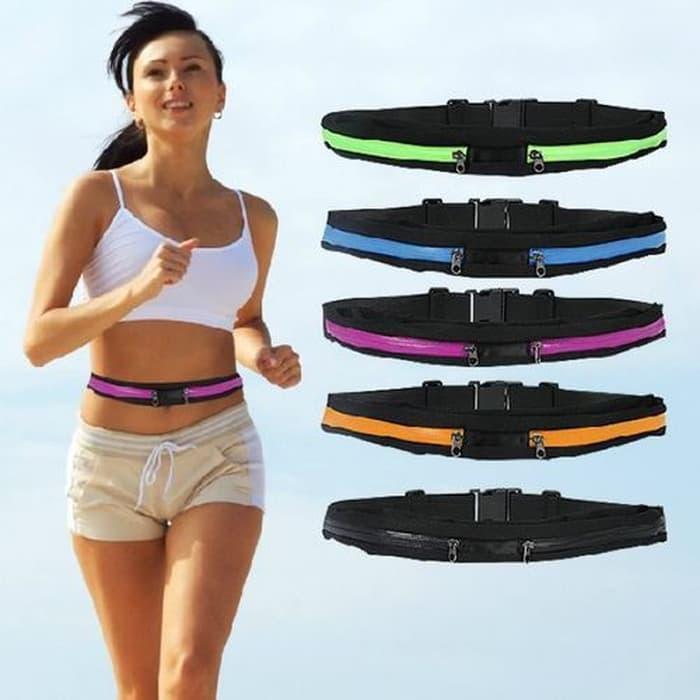 TERLARIS pocket smart belt running sport elastic lari sepeda tas ikat pinggang TERMURAH