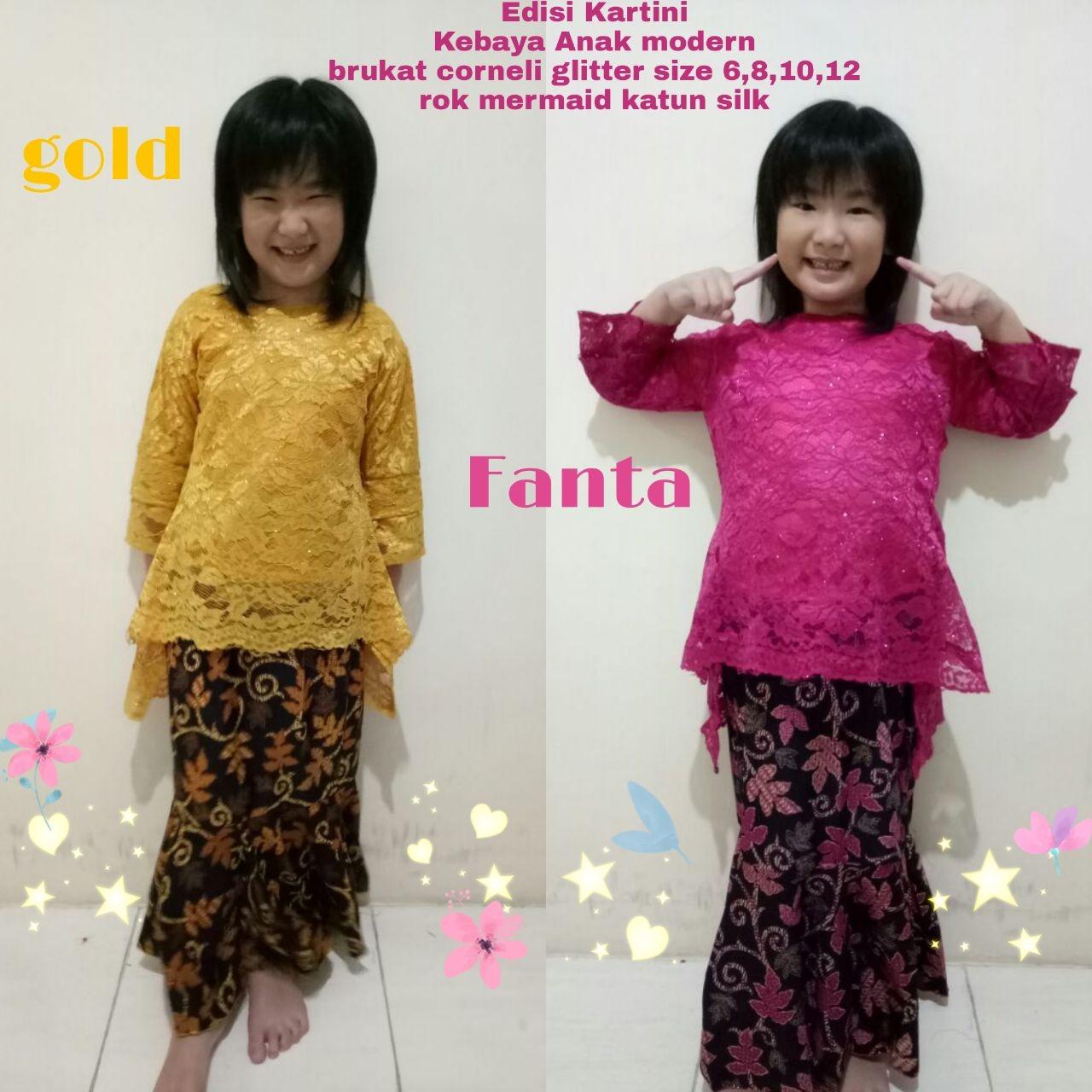 SB Collection Stelan Atasan Lily Kebaya Kartini Dan Rok Duyung Batik Anak Wanita