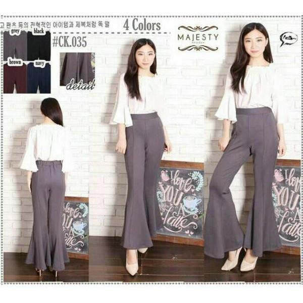 Diskon Terlaris Celana Cutbray Wanita Celana Bahan Cutbray Terompet Perempuan Celana Panjang Wanita