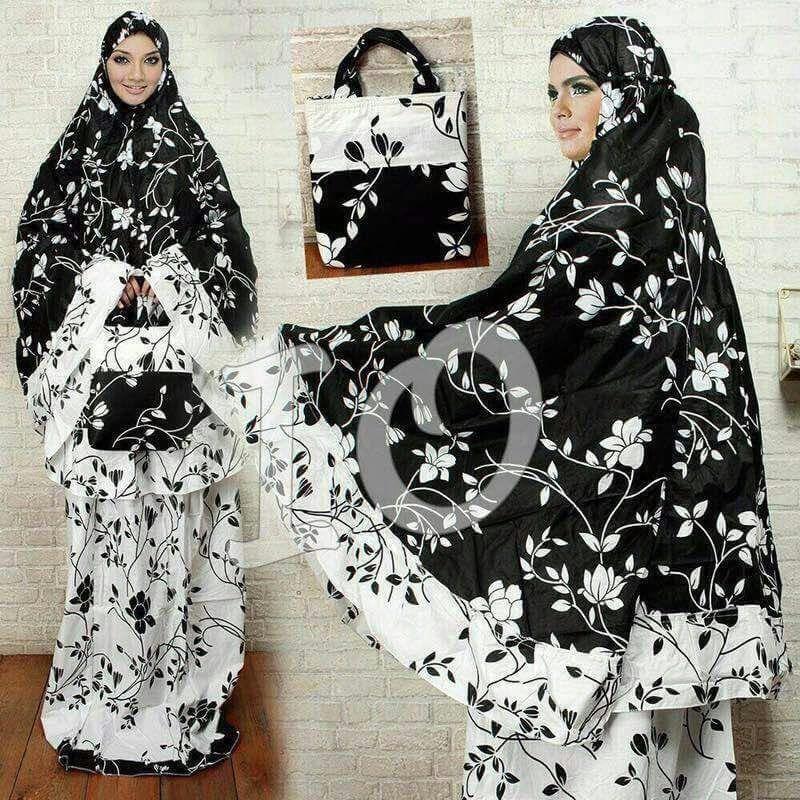 PusatFashion MUKENA OZORA Katun Jepang - Hitam