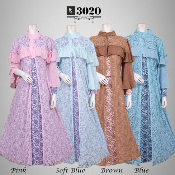 Toko Kirana Surabaya Gamis maxi dress baju gaun pesta busana muslim Baju Pesta Karmila FS3020