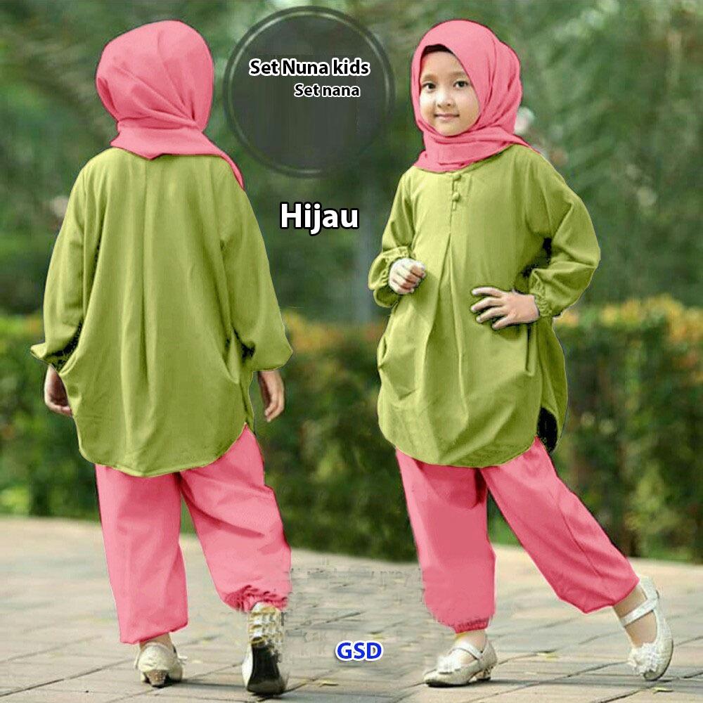 GSD - Setelan Baju Anak Cewe/Baju Muslim Anak/Set Nana Kids