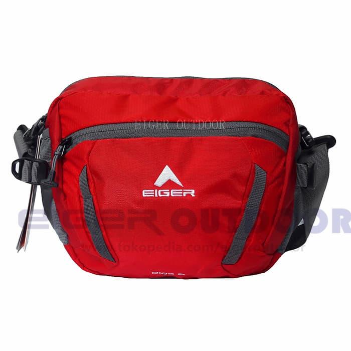 TERLARIS Tas Eiger 4126 Riga 6 Red - Tas Selempang Pinggang/ Waist Bag TERMURAH