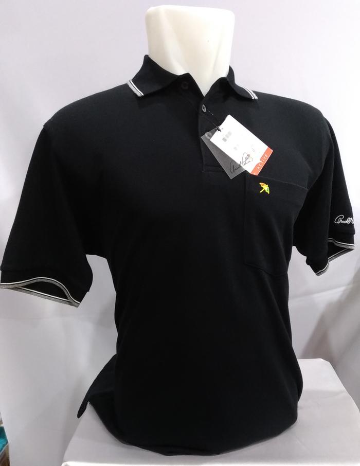 Kaos Kerah Polo Shirt Pria ARNOLD PALMER 100% ORIGINAL MURAH HITAM - Hitam, S